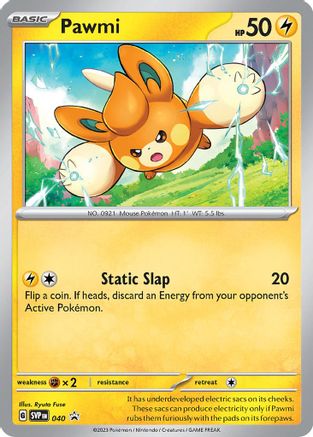 SV Scarlet & Violet Promo Cards  040 Pawmi  - Holofoil - Promo