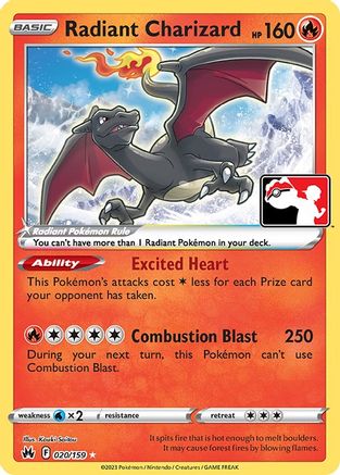 Prize Pack Series Cards  Radiant Charizard  - Holofoil - Radiant Rare