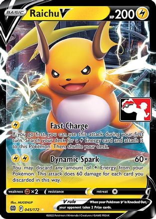 Prize Pack Series Cards /172 Raichu V  - Holofoil - Ultra Rare