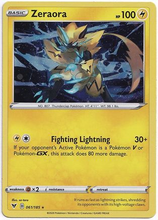 Miscellaneous Cards & Products  061/185 Zeraora  - Holofoil - Holo Rare