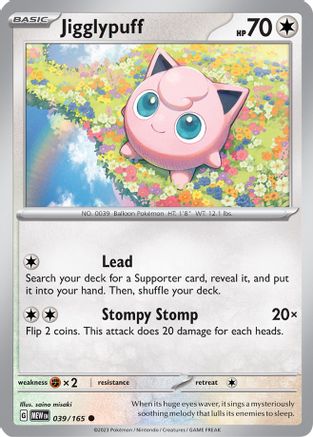 SV Scarlet & Violet 151  039/165 Jigglypuff  - Common