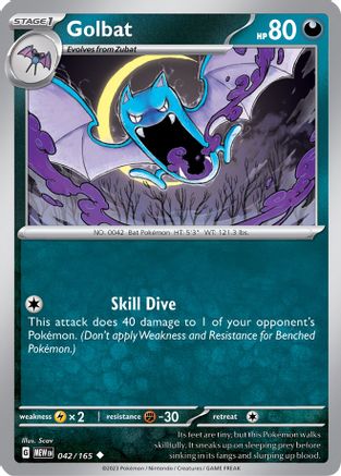 SV Scarlet & Violet 151  042/165 Golbat  - Uncommon