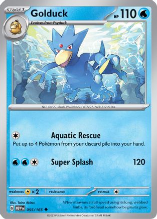 SV Scarlet & Violet 151  055/165 Golduck  - Uncommon