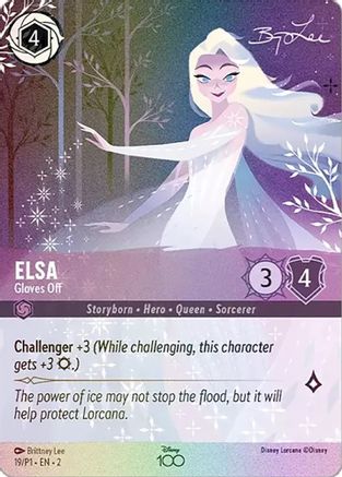 Disney100 Promos (19) - Elsa - Gloves Off (Alternate Art) Holofoil