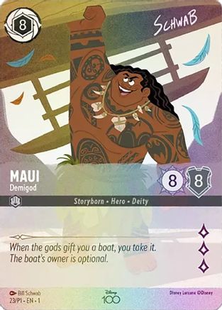Disney100 Promos (23) - Maui - Demigod (Alternate Art) Holofoil