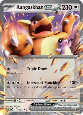 SV Scarlet & Violet 151  115/165 Kangaskhan ex  - Holofoil - Double Rare