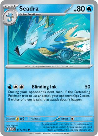 SV Scarlet & Violet 151  117/165 Seadra  - Uncommon