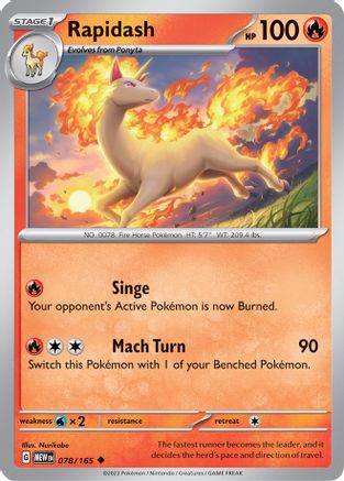 SV Scarlet & Violet 151  078/165 Rapidash  - Uncommon