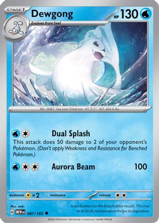 SV Scarlet & Violet 151  087/165 Dewgong  - Uncommon