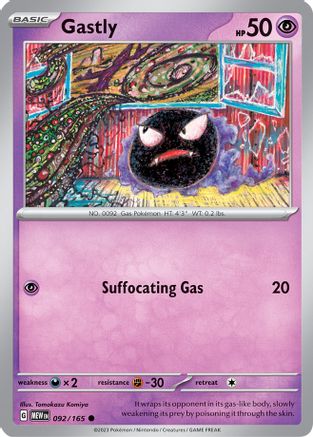 SV Scarlet & Violet 151  092/165 Gastly  - Reverse Holofoil - Common