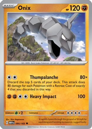 SV Scarlet & Violet 151  095/165 Onix  - Uncommon