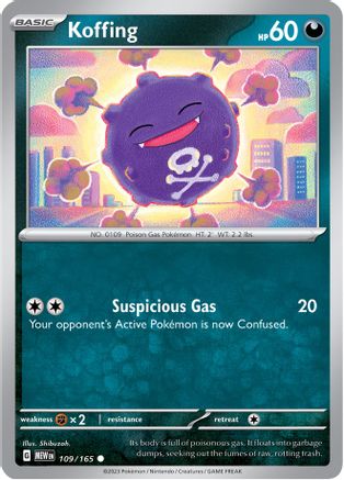 SV Scarlet & Violet 151  109/165 Koffing  - Reverse Holofoil - Common