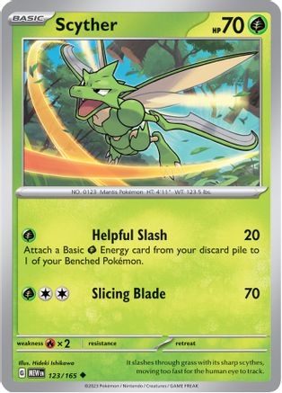 SV Scarlet & Violet 151  123/165 Scyther  - Uncommon