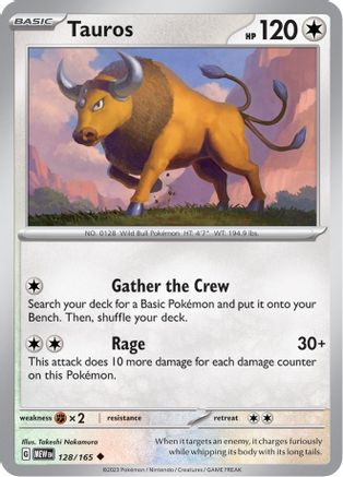 SV Scarlet & Violet 151  128/165 Tauros  - Uncommon