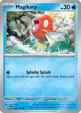 SV Scarlet & Violet 151  129/165 Magikarp  - Reverse Holofoil - Common