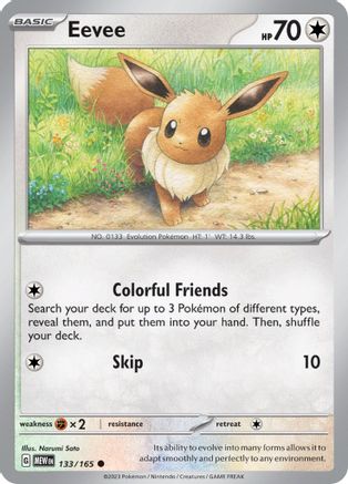 SV Scarlet & Violet 151  133/165 Eevee  - Common