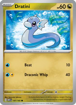 SV Scarlet & Violet 151  147/165 Dratini  - Common