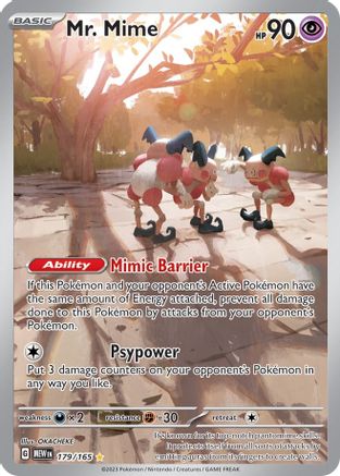 SV Scarlet & Violet 151  179/165 Mr. Mime  - Holofoil - Illustration Rare