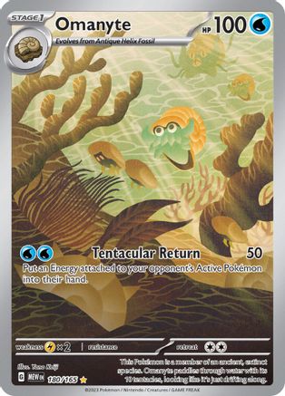 SV Scarlet & Violet 151  180/165 Omanyte  - Holofoil - Illustration Rare