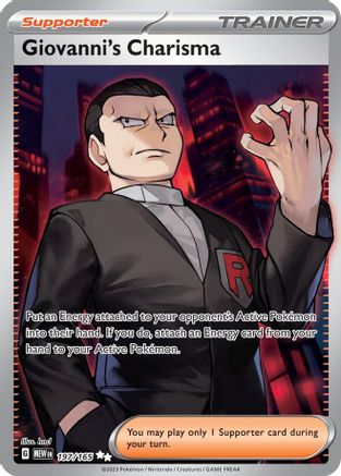 SV Scarlet & Violet 151  197/165 Giovanni's Charisma  - Holofoil - Ultra Rare