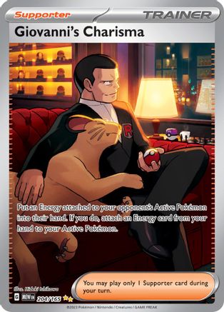 SV Scarlet & Violet 151  204/165 Giovanni's Charisma  - Holofoil - Special Illustration Rare