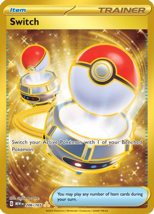 SV Scarlet & Violet 151  206/165 Switch  - Holofoil - Hyper Rare