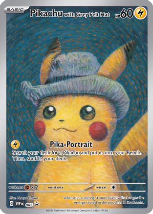 SV Scarlet & Violet Promo Cards  085 Pikachu with Grey Felt Hat  - Promo