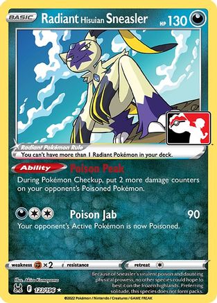 Prize Pack Series Cards  Radiant Hisuian Sneasler  - Holofoil - Radiant Rare