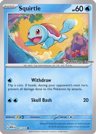 Miscellaneous Cards & Products  007/165 Squirtle  - Reverse Holofoil - Promo