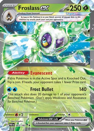 SV04 Paradox Rift  003/182 Froslass ex  - Holofoil - Double Rare