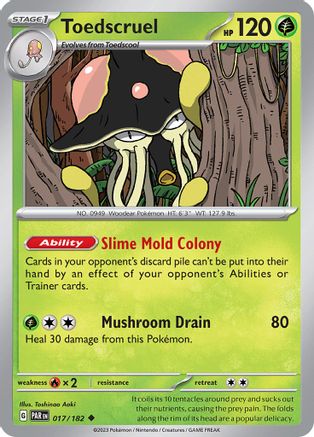 SV04 Paradox Rift  017/182 Toedscruel  - Reverse Holofoil - Uncommon