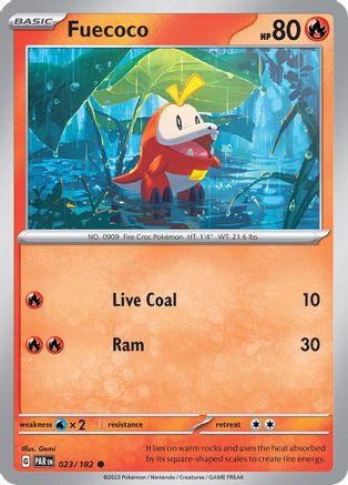 SV04 Paradox Rift  023/182 Fuecoco  - Reverse Holofoil - Common