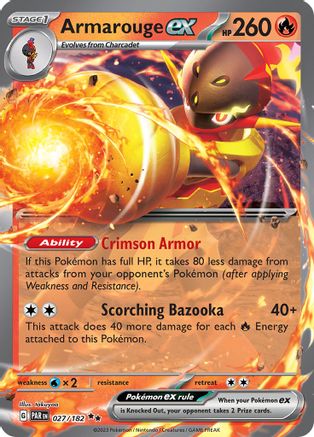 SV04 Paradox Rift  027/182 Armarouge ex  - Holofoil - Double Rare