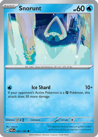 SV04 Paradox Rift  037/182 Snorunt  - Common