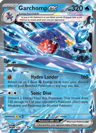 SV04 Paradox Rift  038/182 Garchomp ex  - Holofoil - Double Rare
