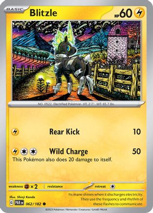 SV04 Paradox Rift  062/182 Blitzle  - Reverse Holofoil - Common