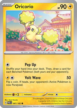 SV04 Paradox Rift  067/182 Oricorio  - Reverse Holofoil - Common