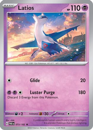 SV04 Paradox Rift  073/182 Latios  - Holofoil - Rare