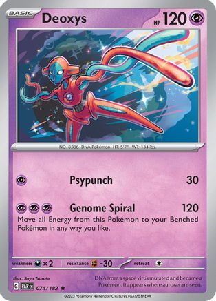 SV04 Paradox Rift  074/182 Deoxys  - Holofoil - Rare