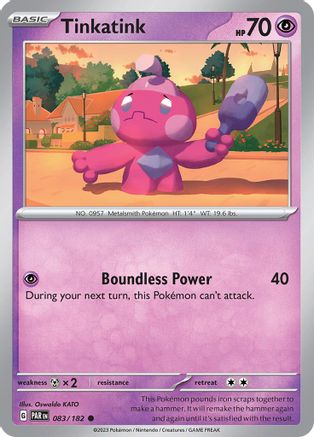SV04 Paradox Rift  083/182 Tinkatink  - Reverse Holofoil - Common