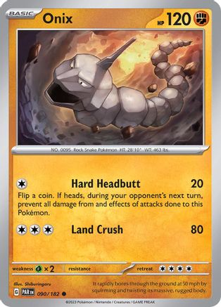 SV04 Paradox Rift  090/182 Onix  - Reverse Holofoil - Common