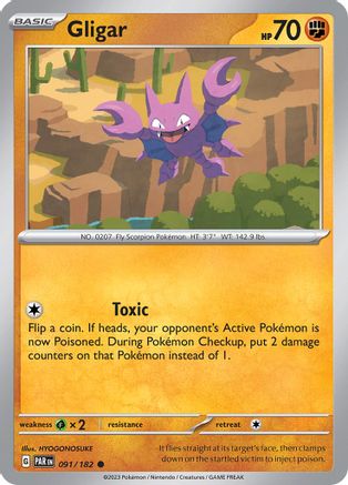 SV04 Paradox Rift  091/182 Gligar  - Reverse Holofoil - Common