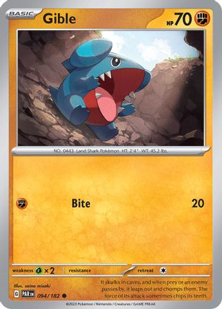 SV04 Paradox Rift  094/182 Gible  - Common
