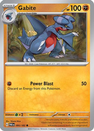 SV04 Paradox Rift  095/182 Gabite  - Reverse Holofoil - Common