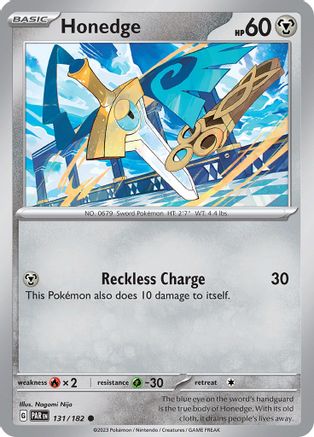 SV04 Paradox Rift  131/182 Honedge  - Reverse Holofoil - Common
