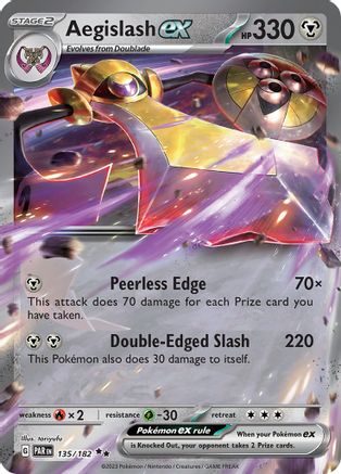 SV04 Paradox Rift  135/182 Aegislash ex  - Holofoil - Double Rare