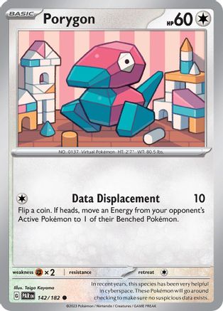 SV04 Paradox Rift  142/182 Porygon  - Reverse Holofoil - Common