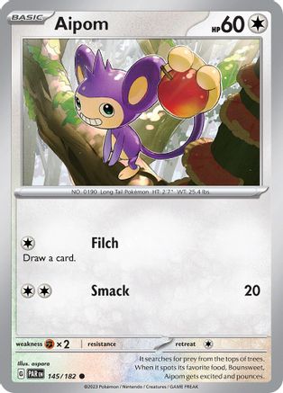 SV04 Paradox Rift  145/182 Aipom  - Reverse Holofoil - Common