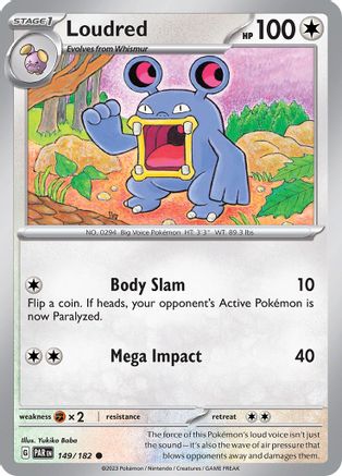 SV04 Paradox Rift  149/182 Loudred  - Reverse Holofoil - Common