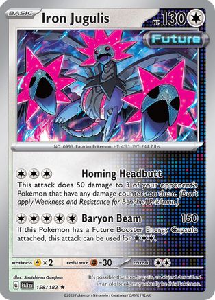 SV04 Paradox Rift  158/182 Iron Jugulis  - Holofoil - Rare